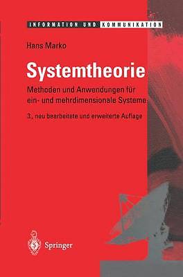 Systemtheorie: Methoden Und Anwendungen F R Ein-, Hans Marko, New