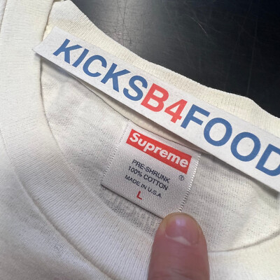 SUPREME NYC 2005 'RZA' Tee LARGE WHITE Box Logo Kate Moss SUPREME NYC 2005 'RZA' Tee LARGE WHITE Box Logo Kate Moss