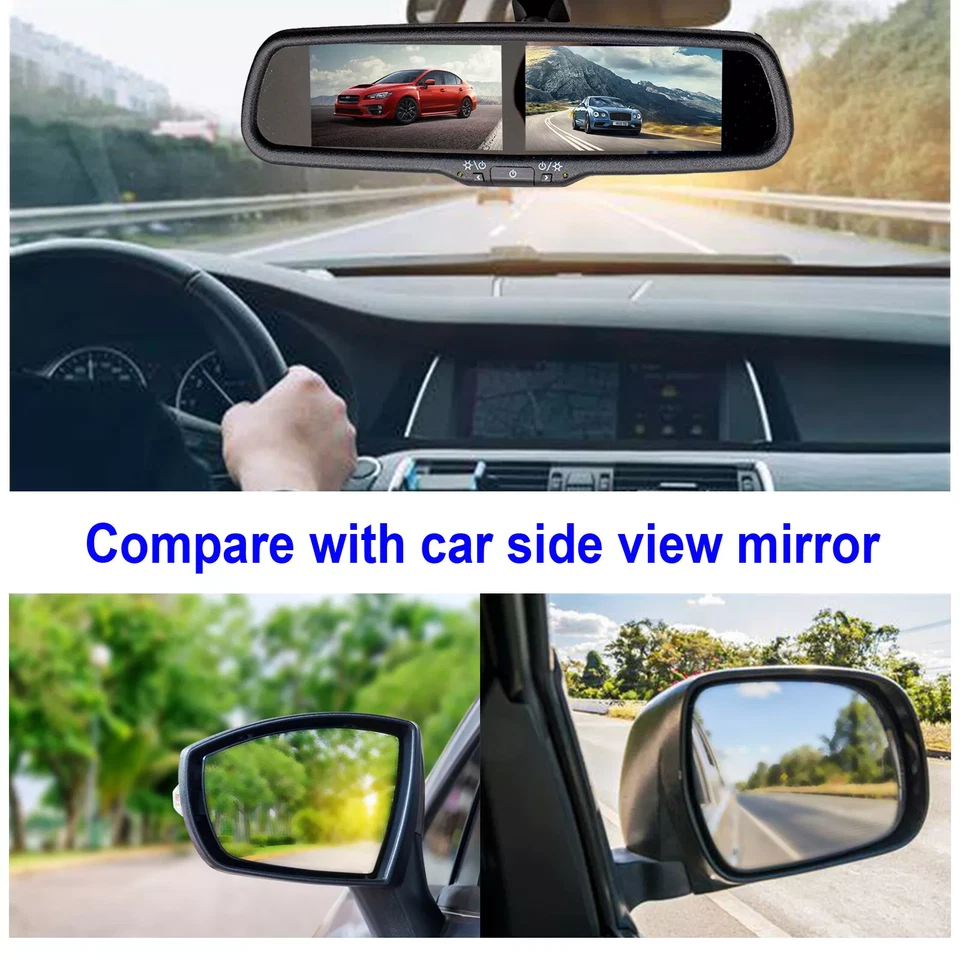 4.3" Dual Screen Car Rear View Monitor No1 Front Rear View Reversing Camera Kit - Image 4 of 4