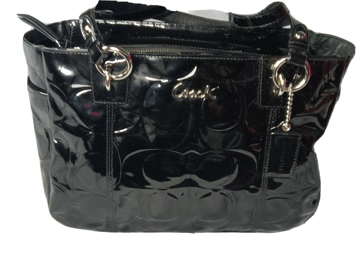 Coach black embossed bag sale