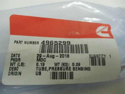 4965299 Genuine Cummins Pressure Sensing Tube for sale online | eBay