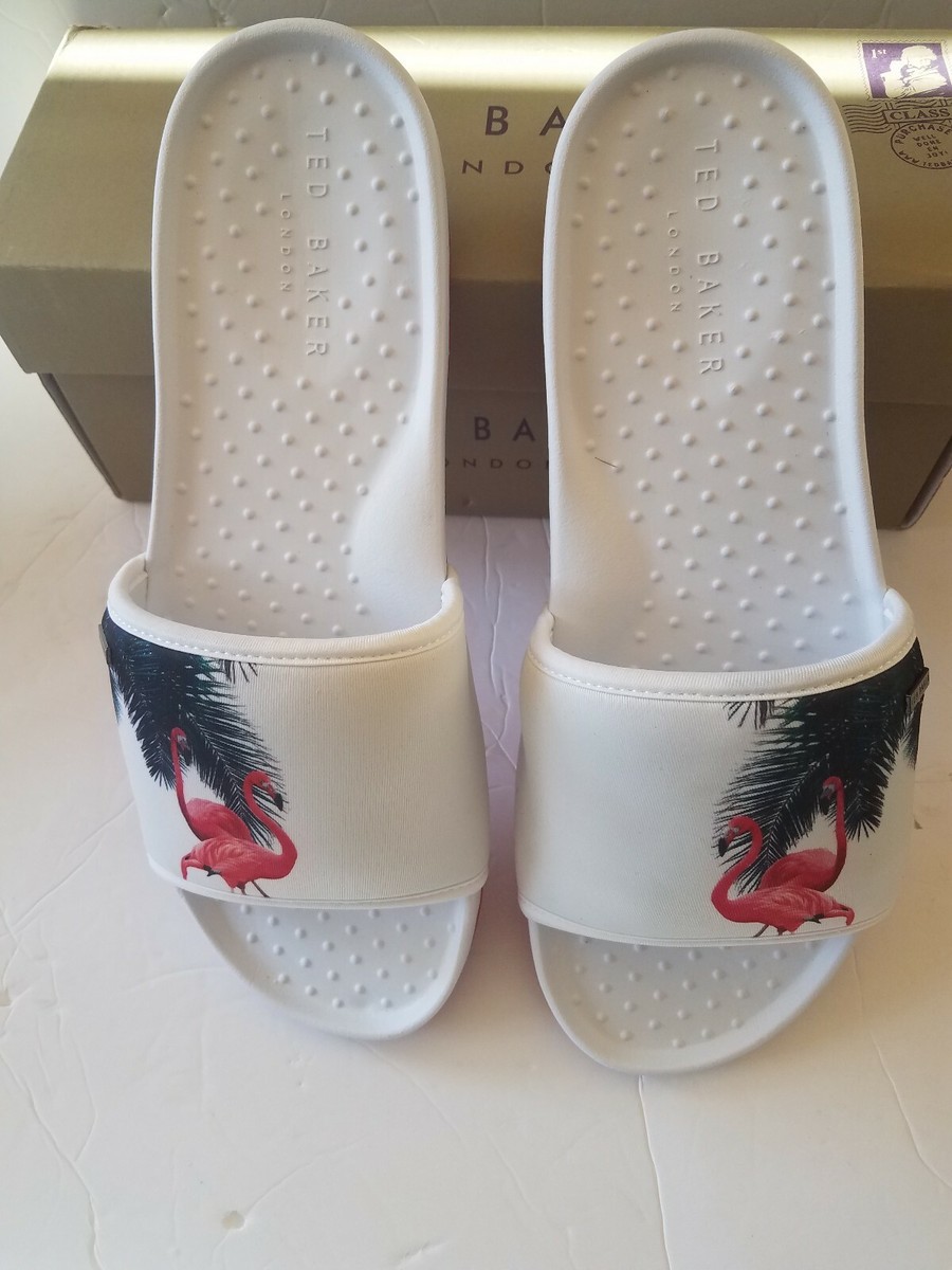 Ted Baker Men\'s Flamingo Sauldi Slides White/ Red Sandals New Ted Baker Men main image 4