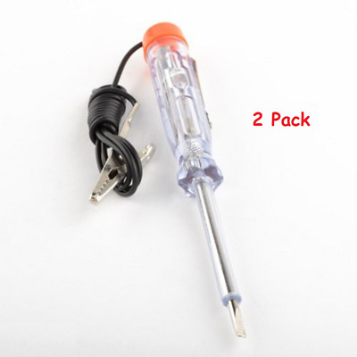 2pc 6V - 24V Direct current DC Tester Light Circuit Screwdriver Car Auto Tool
