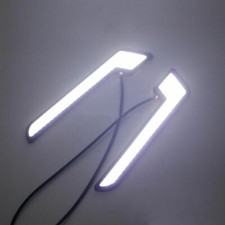 2pcs Universal Cob White Led L - Shape Drl Daytime Running Lights Driving Lamps