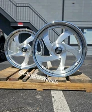 24" Inch Brushed Forgiato SR01 5x120.7 5x127 XL Floating Cap Wheels Rims