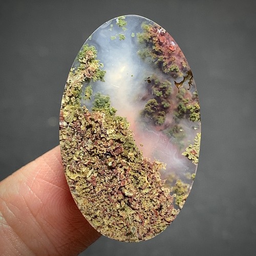 Java Moss Agate Cabochon 31x20x5mm High Quality 24.5 ct - Picture 7 of 7