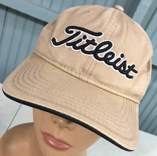 Titleist Tan FJ Pro V1 Golf YOUTH Strapback Baseball Cap Hat