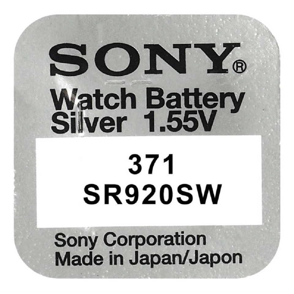 Pila Botón / Moneda Original SONY 371 (sr920sw) de 1,55 V. Litio Blister b64