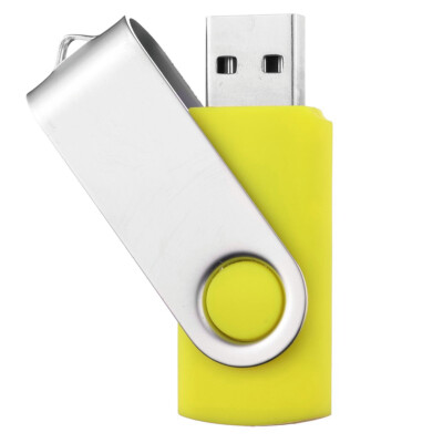 UNIREX Gelb USB STICK SWIVEL GELB 1GB bis 128GB und 4  Bügelfarben wählbar.