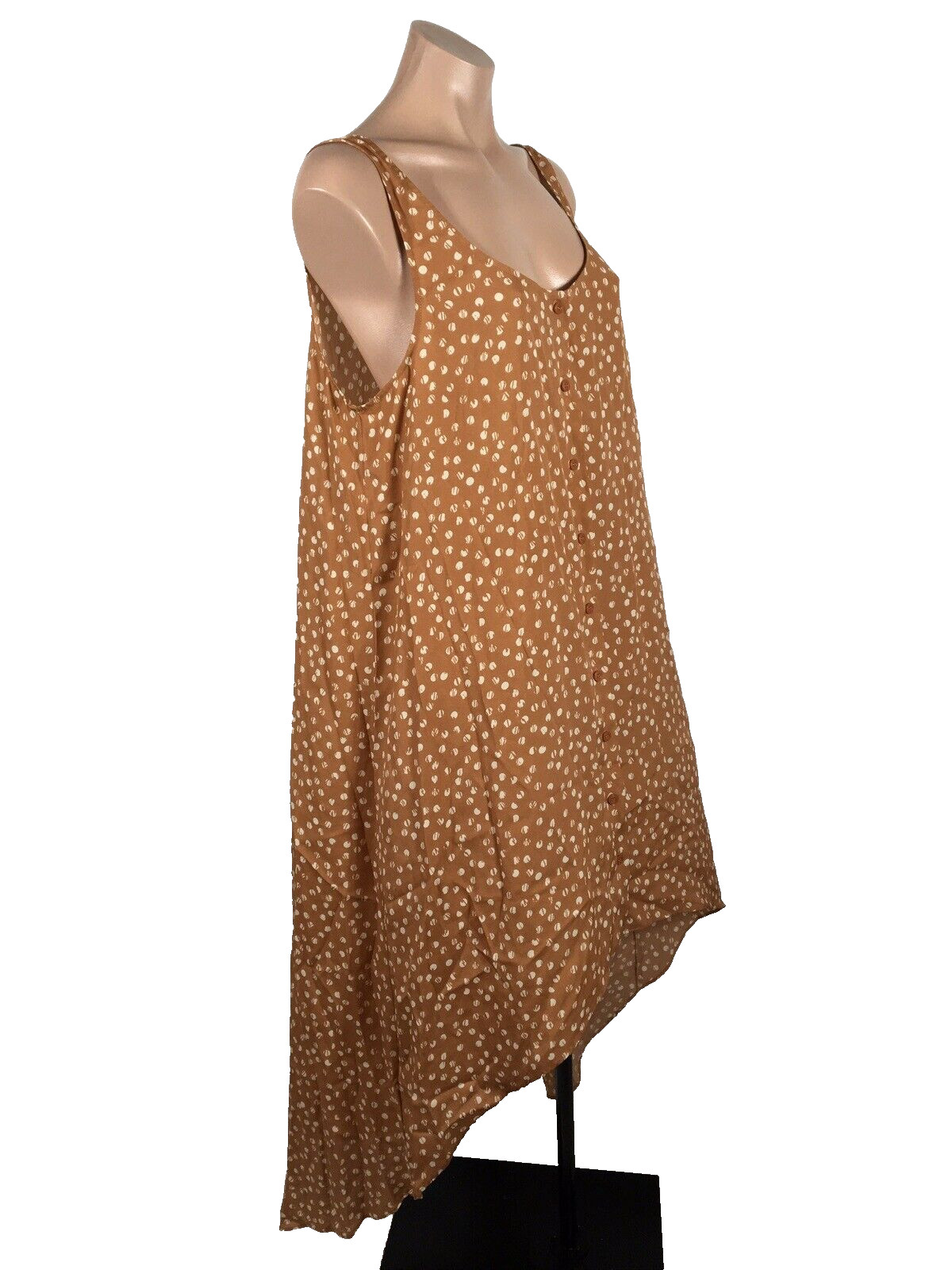 BCBGeneration Swing Rust White Polka Dot Button H… - image 5