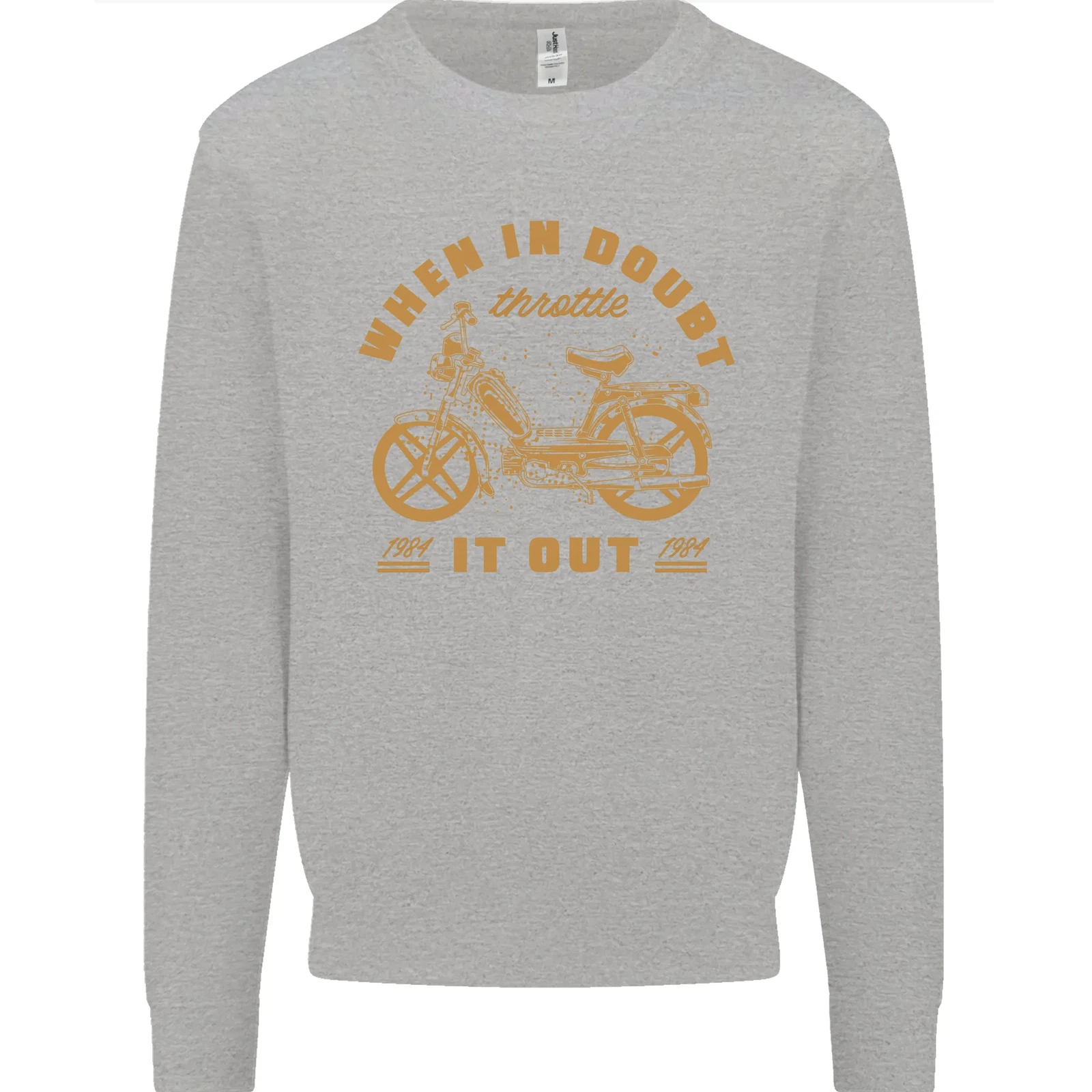 In Doubt Moped Biker Motorcycle Scooter Men's Sweatshirt