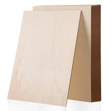 12 Pcs Basswood Sheets for Crafts, 12 x 16 x 1/8 Inch Plywood Sheets 3mm Thic...