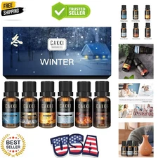Cozy Winter Essential Oils Gift Set - 6 x 10ml Scents for Diffusers and Candles