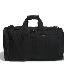 ADIDAS Originals Canvas Duffel Bag Black Durable Medium Gym Shoe Pocket NEW