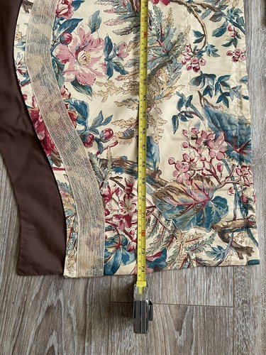 Ralph Lauren Tangier Floral Set 2 Valances Braided Accents 74 X 17” Lining - Picture 9 of 11