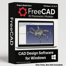 FreeCAD PRO 2D 3D Parametric Graphic Modeling Design Software-CNC-DWG-Windows-CD