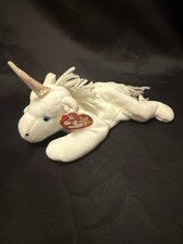 Ty  MYSTIC  Beanie Baby Unicorn /Retired 1993/ IRIDESCENT Horn RAINBOW MANE- NWT