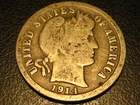 1914-S 90% Silver Barber Dime