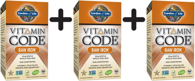 3 x Garden of Life Vitamin Code RAW Iron - 30 vcaps (267,80 EUR/kg)