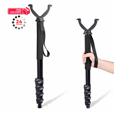 JINSE Shooting Stick for Hunting Rifles, Standard Monopod, Black