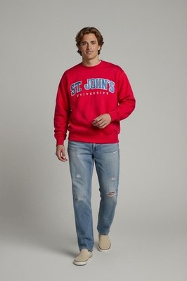 Champion Sweatshirt Eco Rot St Johns University Baumwolle Größe S