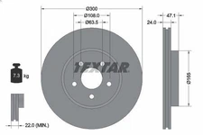1X Brake Disc Textar 92109605 for Ford Mondeo III (B5Y) 3 2002-2007