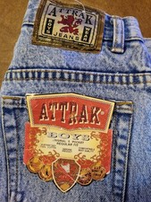 NWT Attrak Jeans Boys Size 10 Stone Wash Blue Denim 5 Poket Regular Fit