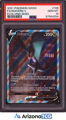 Pokemon 2021 Noivern V 196/203 Full Art Evolving Skies GEM MINT PSA 10