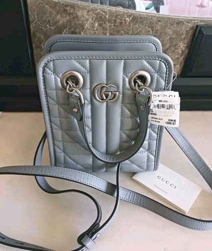 Gucci GG Marmont Quilted Crossbody Leather Handbag