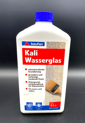 1l Baufan Kali Wasserglas Grundierung Untergrundvorbehandlung Versiegelung Putz