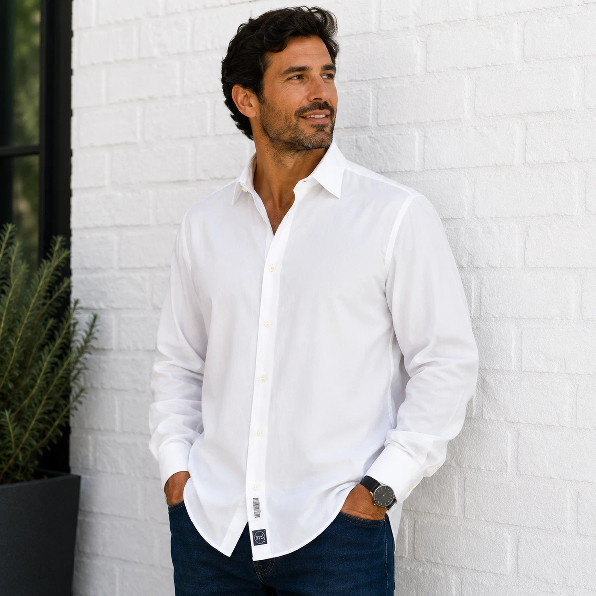 joseph abboud white slim fit tuxedo dress shirt Joseph Abboud 12562 100% Cotton Boy's Dress Shirt - Tonal Stripe
