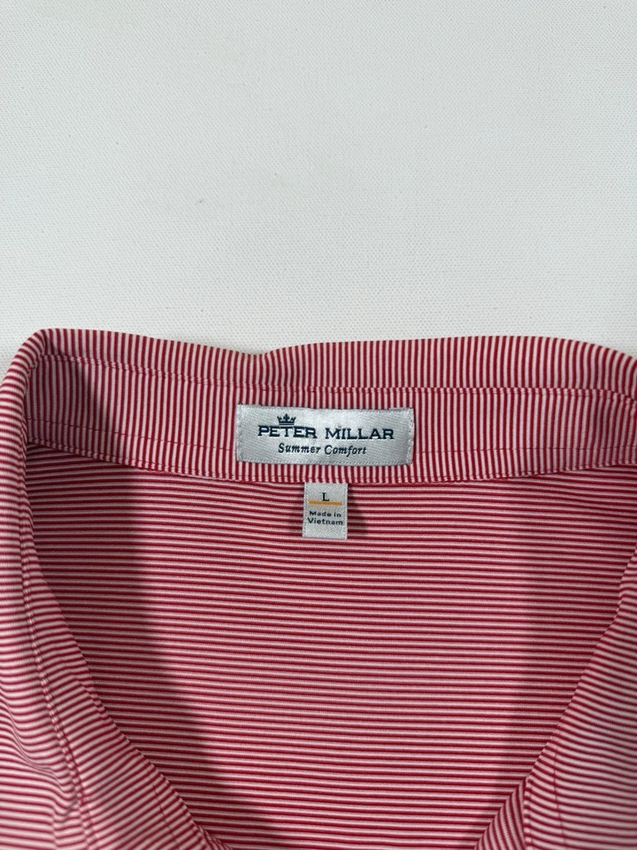 Peter Millar Georgia Bulldogs Polo Shirt Mens Large Red Summer Comfort NCAA Logo - Image 3 of 4