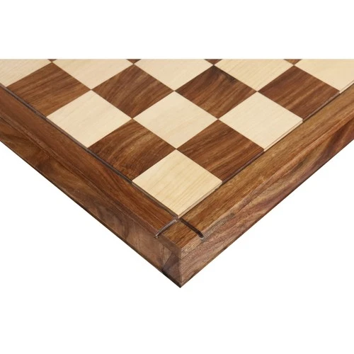 23" Players Choice Golden Rosewood & Maple Wood Chess board - 60 mm square