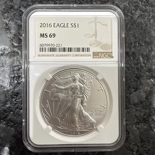 2016 American Silver Eagle $1 Coin MS69 30th Anniversary Brown Label NGC