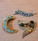 Vintage Costume Rhinestone Brooch Pin Jewelry LOT