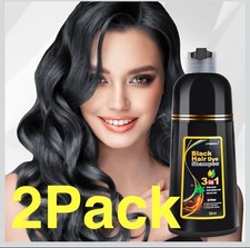 2 Pack Hair Dye Shampoo 3 in 1 Hair Shampoo Instant Hair Dye 500ml
