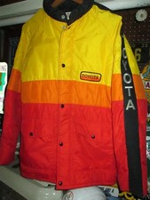 TOYOTA Vtg 70s 80s Toyotaline Orange Yellow Rainbow stripe racing TRD ski Jacket