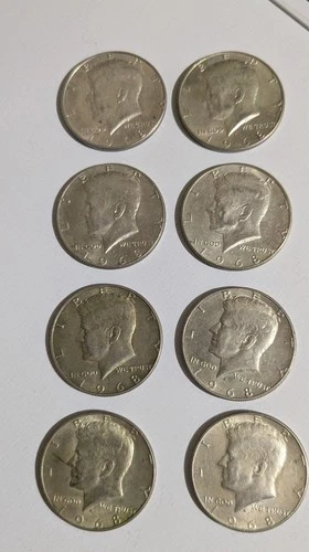 1968d half dollars