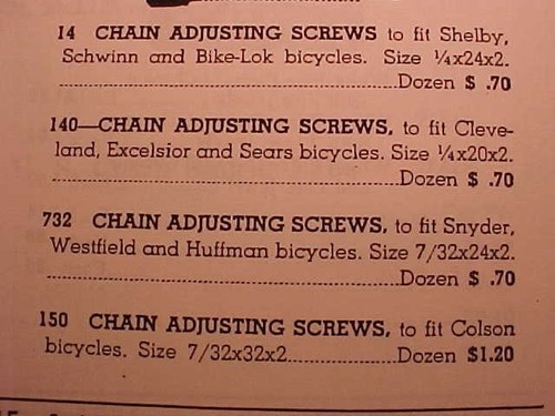 12 Ajustadores de cadena de bicicleta Schwinn de colección NOS de preguerra - Imagen 6 de 15