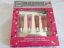 JENNA HIPP**THE LIP GLOSSARY**POUT POLISH COLLECTION~~4 Lip Glosses~~NEW/SEALED 