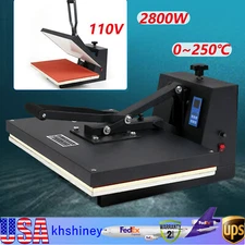 16"x24" Large Size Heat Press Machine Digital T-shirt Sublimation Transfer 1800W