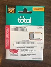 5 VERIZON TOTAL WIRELESS SIM CARD FREE SHIPPING, 5 SIM CARDS