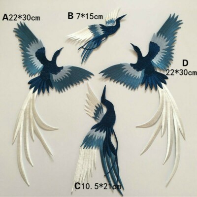 1 Set Phoenix-Applikationsvögel Trimmpatch Stickerei Nähen Cheongsam DIY