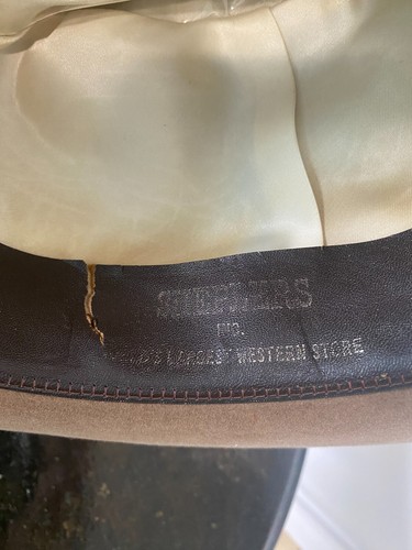 Vintage Stetson XXX Sheplers Cowboy Hat Size 6 3/4, 55cm Beige - Picture 11 of 11