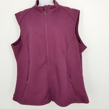 Polar King Womens Purple Full Zip Stand Up Collar Vest Jacket Size 2xlr