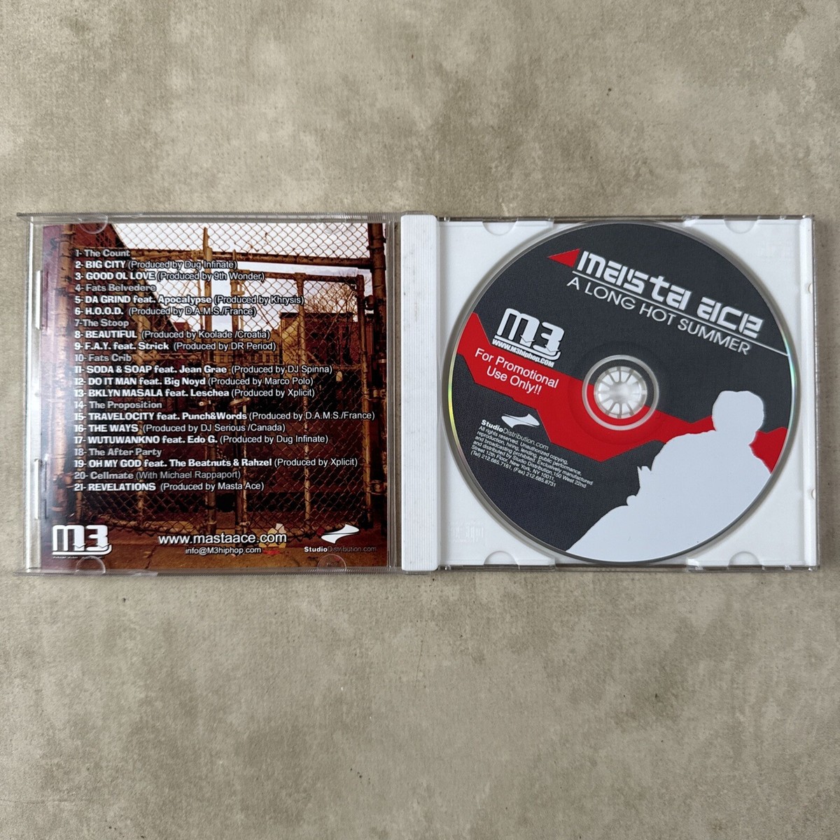 Masta Ace – A Long Hot Summer (CD, Promo, US, 2004, M3 Masta Ace – A Long Hot Summer (CD, Promo, US, 2004, M3