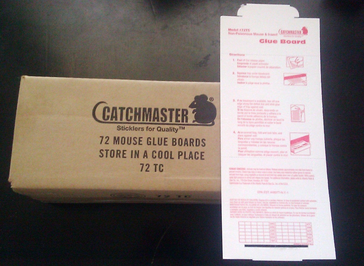 Humane Removal With Oil Catchmaster 72 Pack Glue Boards – Mouse ...