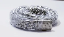 Zotic 10mm Iced Cuban Chain 18" Necklace