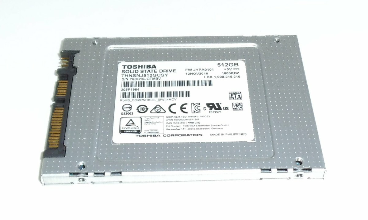 TOSHIBA 512GB SOLID STATE DRIVE ENTERPRISE 2.5 TOSHIBA 512GB SOLID STATE DRIVE ENTERPRISE 2.5