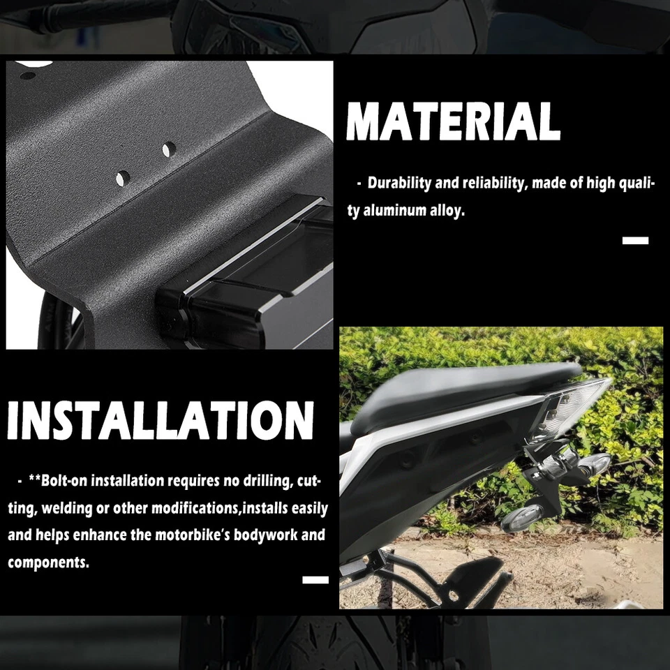 Soporte de matrícula soporte eliminador de guardabarros para KTM 390 Duke 2017-2023 Foto 4 de 4